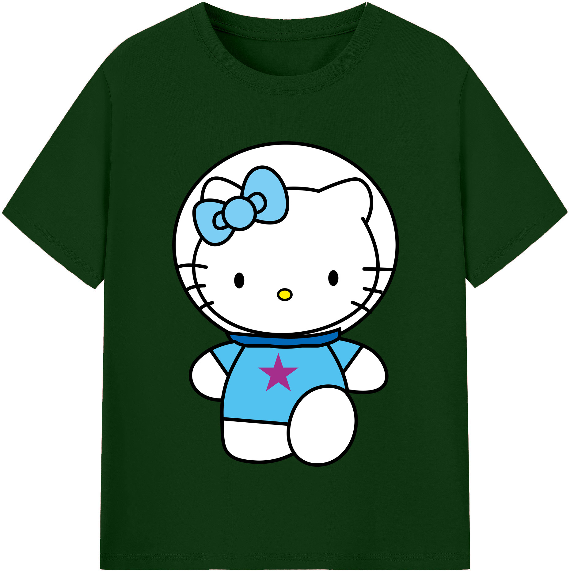 （画像用） Hello Kitty ハローキティ 綿100％半袖Tシャツ（フロントプリント）
